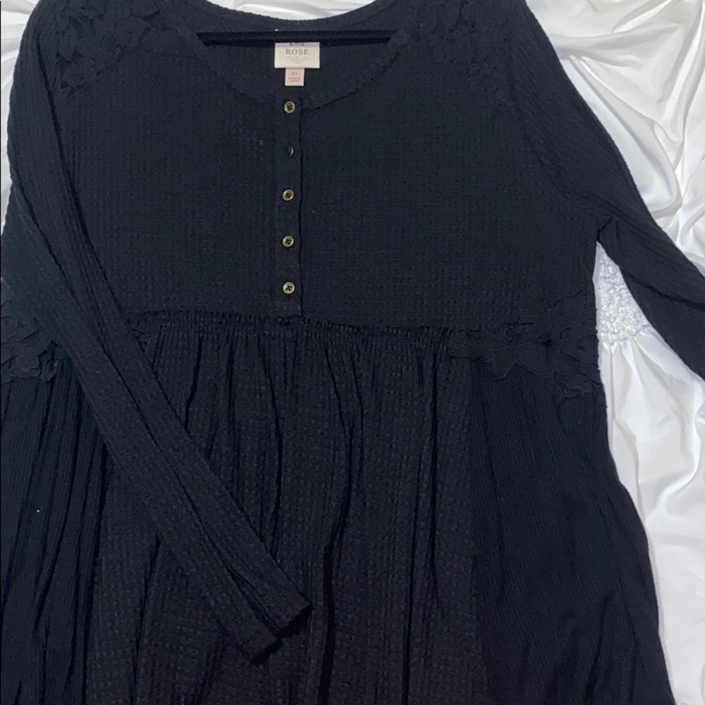 Black long sleeve top